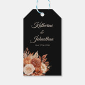 水彩秋のエレガンス結婚ズ・サンキュー – ギフトタグ (裏面)