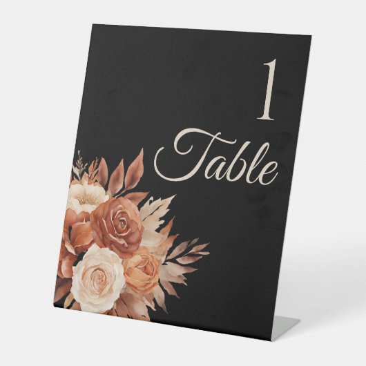 水彩秋のエレガンス結婚ズ –  台座サイン (正面)