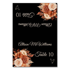 水彩秋のエレガンス – 家禽アイコン –  テーブルナンバー