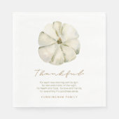 水彩秋のカボチャ感謝感謝祭 スタンダードランチョンナプキン (正面)