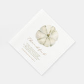 水彩秋のカボチャ感謝感謝祭 スタンダードランチョンナプキン (角)