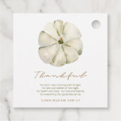 水彩秋のカボチャ感謝感謝祭 フェイバータグ (裏面)