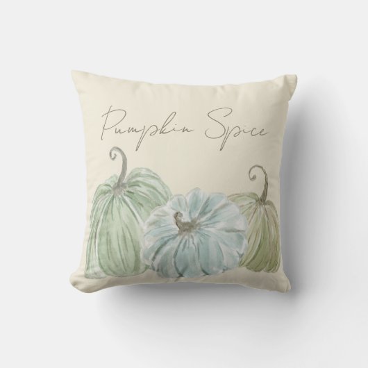 水彩秋のカボチャ・スパイス クッション (正面)