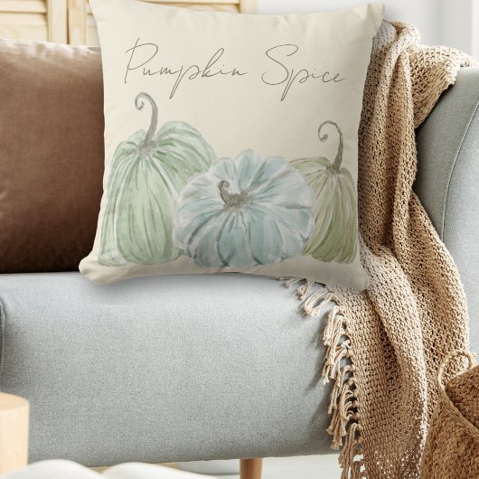 水彩秋のカボチャ・スパイス クッション