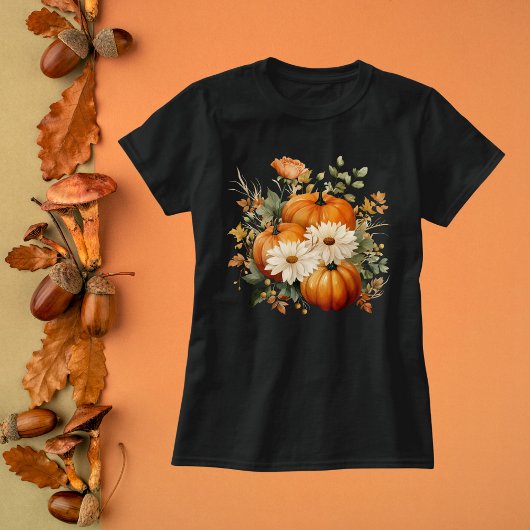 水彩秋のカボチャ Tシャツ