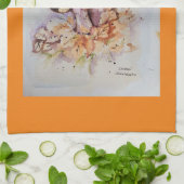 水彩秋のカラマッシュルーム キッチンタオル (折り畳み)