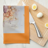 水彩秋のカラマッシュルーム キッチンタオル (四つ折り)