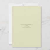 水彩秋のグリーン ベビーシャワー 招待状 (裏面)