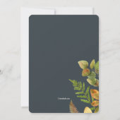 水彩秋のフクロウの招待状 招待状 (裏面)