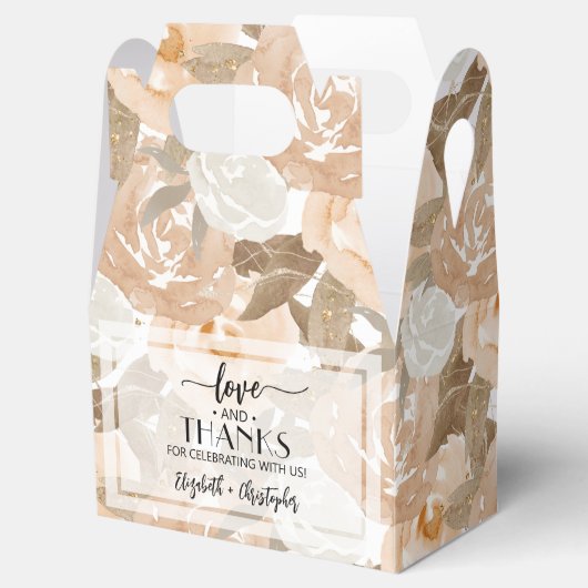 水彩秋のフローラコラージュゲーブル フェイバーボックス (オープン)