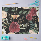 水彩秋のフローラ蝶の秋デカップージ 薄葉紙 (クラフト)