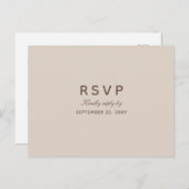 水彩秋のブランチRSVPはがき食事の選択 インビテーションポストカード (正面/裏面)