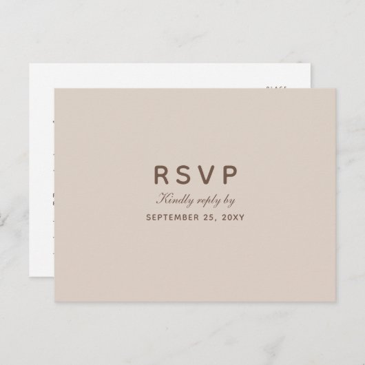 水彩秋のブランチRSVPはがき食事の選択 インビテーションポストカード (正面/裏面)