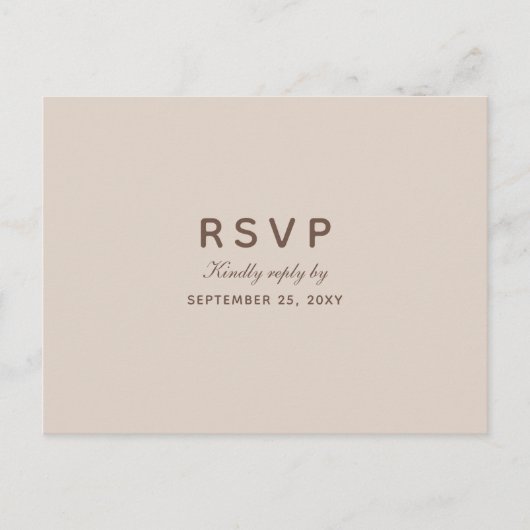 水彩秋のブランチRSVPはがき食事の選択 インビテーションポストカード (正面)