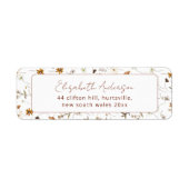 水彩秋のワイルドフラワーのブライズシャワー ラベル (正面)