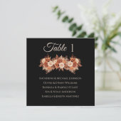 水彩秋の優雅さシーティングチャート 招待状 (スタンド正面)