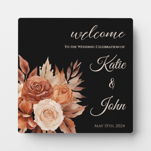 水彩秋の優雅さ –  フォトプラーク (正面)