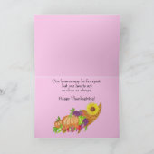 水彩秋の収穫感謝祭 カード (内部)