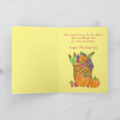 水彩秋の収穫感謝祭 カード (内部)