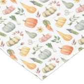 水彩秋の収穫模様 ショートテーブルランナー (コーナー)