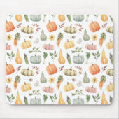 水彩秋の収穫模様 マウスパッド (正面)