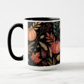 水彩秋の収穫模様 マグカップ (左)