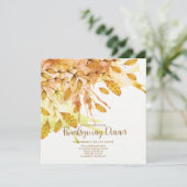 水彩秋の感謝祭離れディナー 招待状 (スタンド正面)