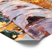 水彩秋の木アート ポスター (角)