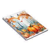 水彩秋の森カボチャ離れ ノートブック (右側)