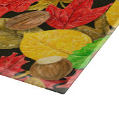 水彩秋の模様 カッティングボード (角)