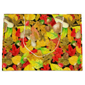 水彩秋の模様 ラージペーパーバッグ (正面)