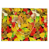 水彩秋の模様 ラージペーパーバッグ (裏面)