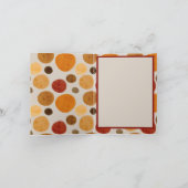 水彩秋の秋サークル毎日の挨拶 カード (内部)