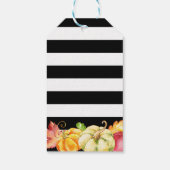 水彩秋の秋ブライダルシャワーサンキュー ギフトタグ (裏面)