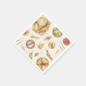 水彩秋の秋七面鳥サンクスギビング スタンダードカクテルナプキン (角)