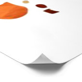 水彩秋の秋色離れの ポスター (角)