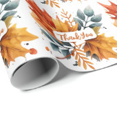 水彩秋の秋色離れの ラッピングペーパー (ロールコーナー)