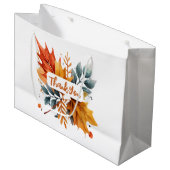 水彩秋の秋色離れの ラージペーパーバッグ (正面アングル)