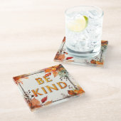 水彩秋の紅葉は優しい ガラスコースター (アングル)