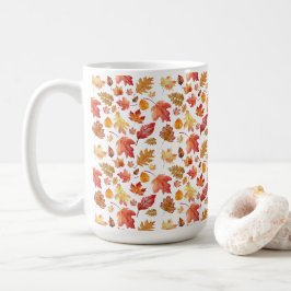 水彩秋の紅葉継ぎ目なしパターン コーヒーマグカップ