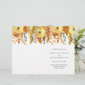 水彩秋の結婚式プログラム (スタンド正面)