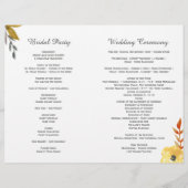 水彩秋の結婚式プログラム (裏面)