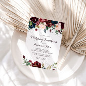 水彩秋の結婚式ルンチョンブライダルシャワー 招待状