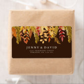 水彩秋の結婚式住所 シール (インサイチュ)