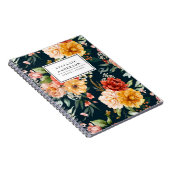 水彩秋の花と緑 ノートブック (右側)
