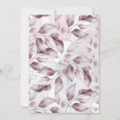 水彩秋の花のベイビーシャワーの招待状 (裏面)