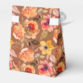 水彩秋の花ブライダルシャワー フェイバーボックス (裏面サイド)