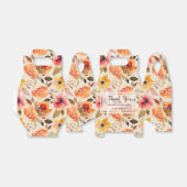 水彩秋の花ブライダルシャワー フェイバーボックス (折り畳みなし)