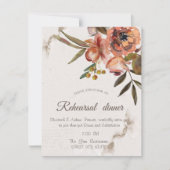 水彩秋の花リハーサルディナー 招待状 (正面)