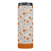 水彩秋の花名前をカスタムするフローラ タンブラー (裏面)